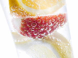 Berries,  Lemon,  Water,  Ice