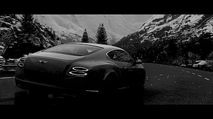 black coupe, Driveclub, car, rain, Bentley HD wallpaper