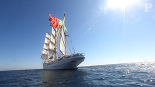 white ship, sailing ship, sagres, Portugal, vehicle HD wallpaper