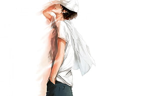 black haired male anime illustration HD wallpaper