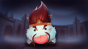 white monster digital artwork, League of Legends, Poro, Draven