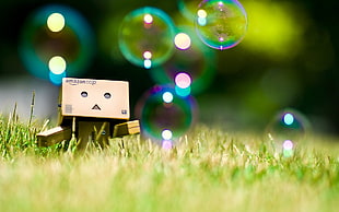 cardboard box toy, creativity, bubbles, Danbo