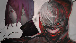 Tokyo Ghoul Ken Kaneki and Touka Kirishima digital wallpaper, Tokyo Ghoul, Kaneki Ken, Kirishima Touka HD wallpaper