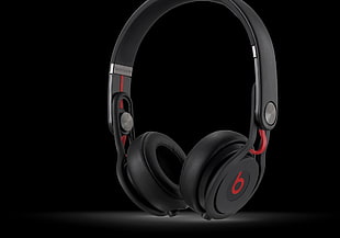 black and red Beats by Dr Dre headphones HD wallpaper