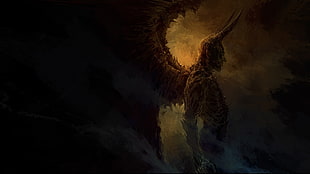 demon digital art, creature, demon, Devil, digital art HD wallpaper