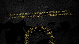 one ring to rule them all one ring to find them text HD wallpaper