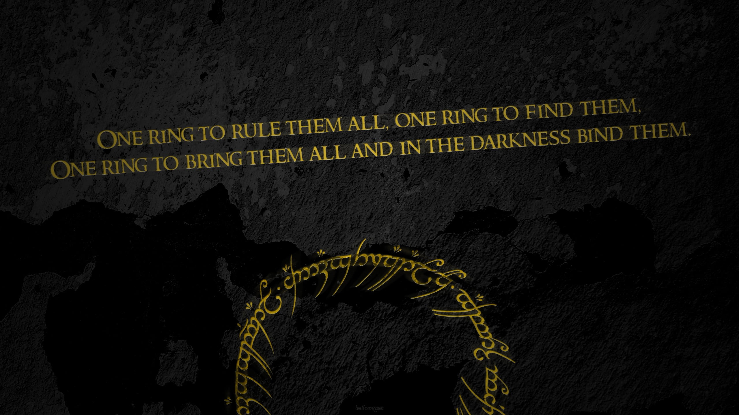 One ring to rule them all one ring to find them text HD wallpaper |  Wallpaper Flare