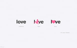 love love love text on white background HD wallpaper