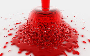 red liquid spilling HD wallpaper