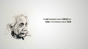 Albert Einstein illustration, Albert Einstein, quote, men, typography HD wallpaper