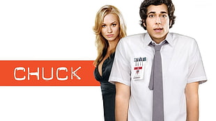 Chuck film poster, Chuck, TV, Yvonne Strahovski, Zachary Levi