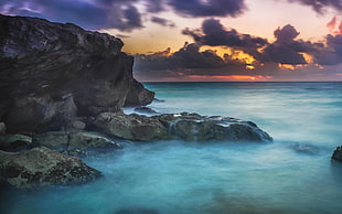 rocky cliff, nature, landscape, mist, coast