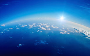 top view photography of ocean during day time