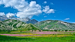 mountain range during daytime HD wallpaper