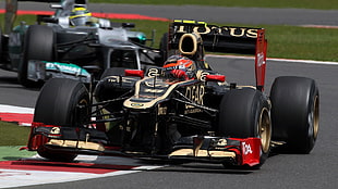 red F1 car, Formula 1, Lotus Renault F1, car