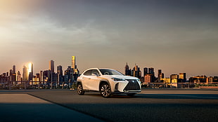 white sedan, Lexus UX 250h F Sport, Geneva Motor Show, 2018