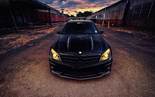 black Mercedes-Benz vehicle, car, Mercedes-Benz HD wallpaper