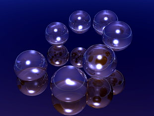 round clear glass containers HD wallpaper