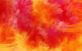 orange and red abstract painting HD wallpaper