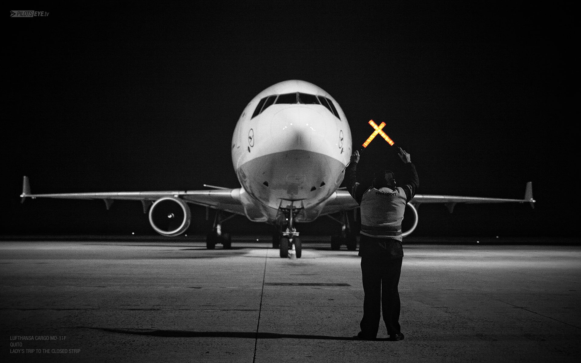 airplane, airport, Lufthansa, md-11