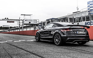 gray Audi TT on roadway at daytime