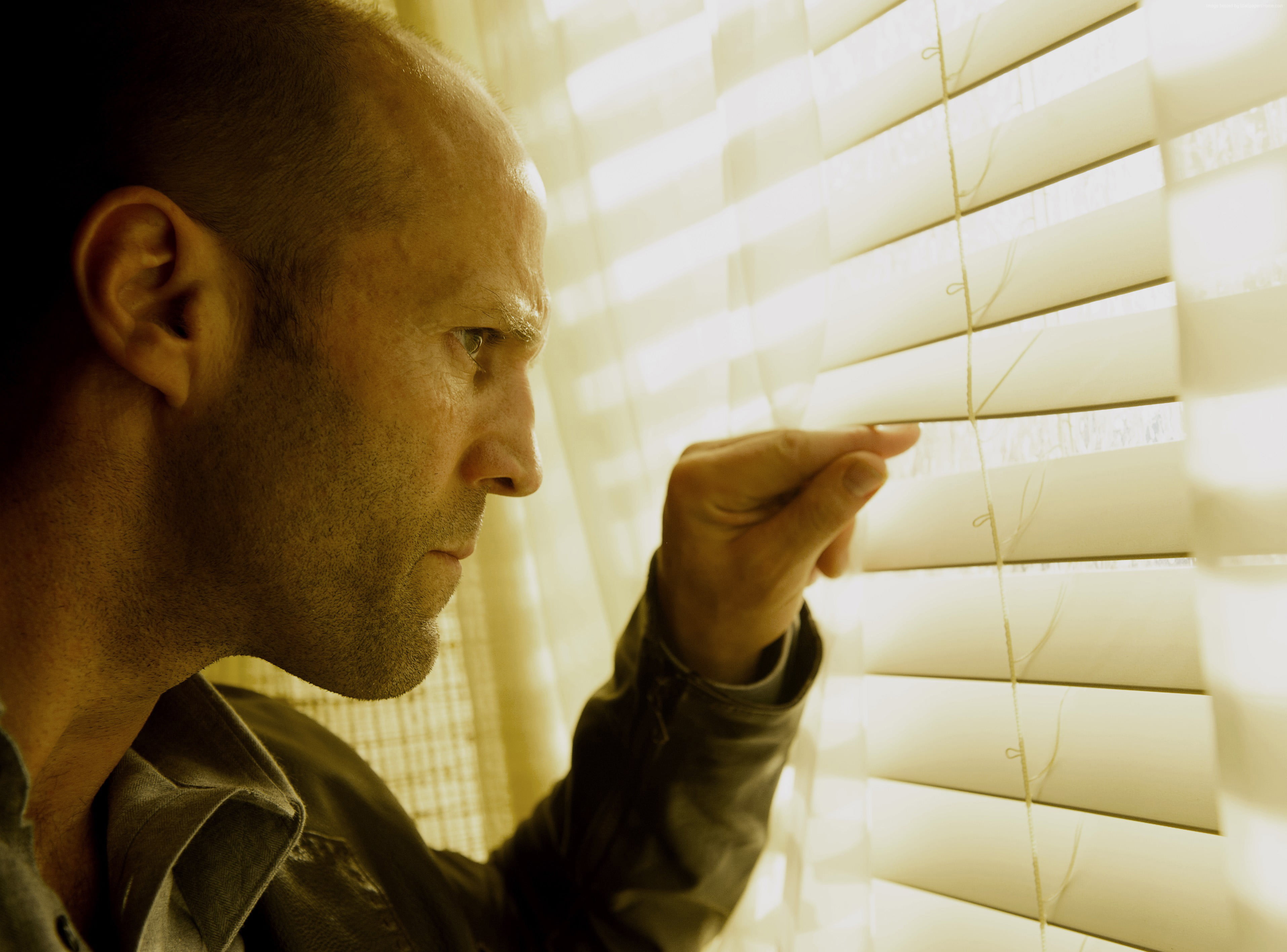 Man looking through white window blinds HD wallpaper | Wallpaper Flare