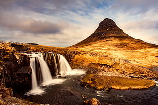 timelapse photography of waterfalls