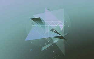 prism with shards illustration HD wallpaper