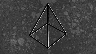 Etherium logo, abstract, optical illusion, geometry, monochrome