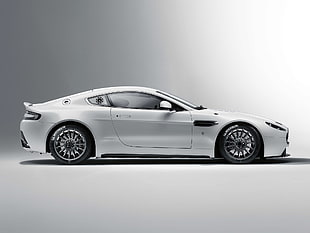 white Aston Martin coupe