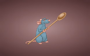 Ratatouille holding spoon graphic artwork HD wallpaper