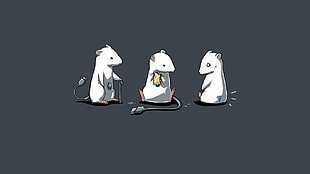three mouse graphic art HD wallpaper