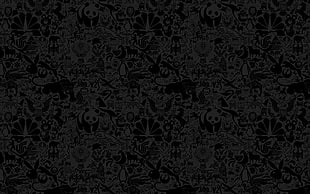 gray and black panda print HD wallpaper