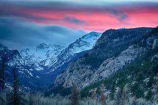 aerial photography of mountains, rocky mountain national park, colorado HD wallpaper