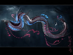 dragon digital wallpaper HD wallpaper