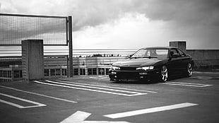 black coupe grayscale photo, Nissan, Silvia S14, Kouki, car HD wallpaper