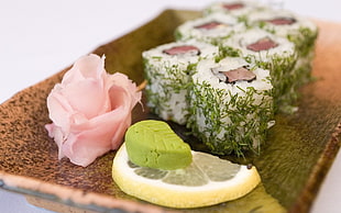 sushi japanese dish HD wallpaper