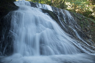 landscape photography of waterfalls