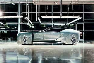 gray concept car HD wallpaper