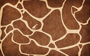 brown and white Giraffe printed sheet