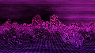 pink and purple signal wave digital wallpaper, abstract, pink, purple, grid HD wallpaper