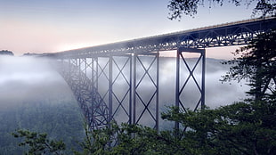 gray bridge landmark, landscape, bridge HD wallpaper
