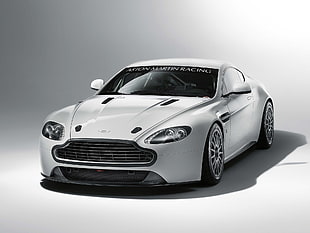 white Aston Martin coupe HD wallpaper