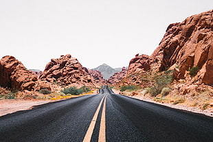 grand canyon cove, Road, Stones, Marking