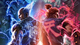 Tekken Heihachi vs Akuma wallpaper, Tekken, tekken 7, Akuma, Heihachi HD wallpaper