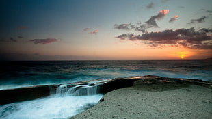 sea and clouds, sea, sky, clouds, nature HD wallpaper