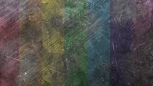 assorted-color striped wall decor, rainbows, metal, pattern, textured HD wallpaper