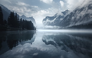 calm body of water, nature, water, landscape, morning