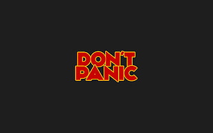 Don't Panic logo, Don't Panic, 42, minimalism, The Hitchhiker's Guide to the Galaxy HD wallpaper