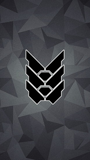black and white logo, Halo 5: Guardians, Halo 2, logo, Windows Phone HD wallpaper